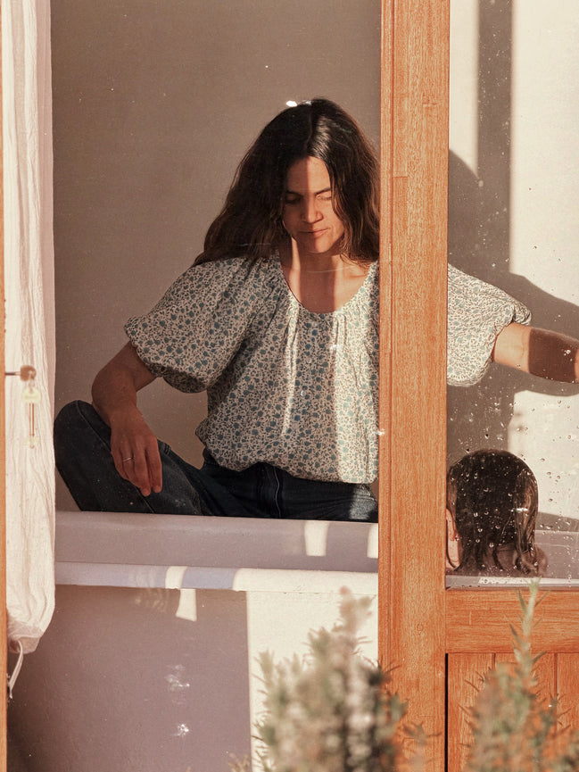 Olivia Blouse ( azul liberty)