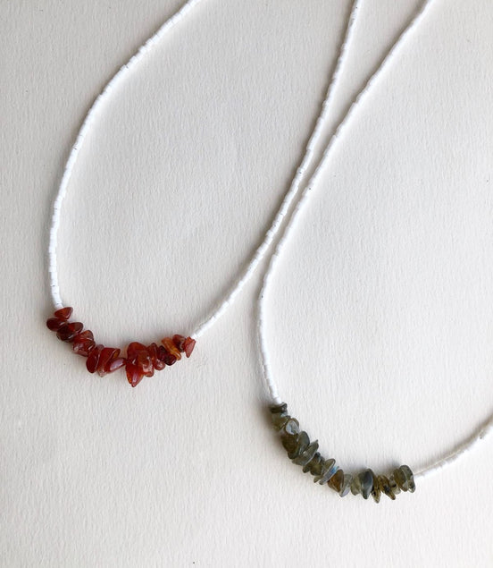 Coral necklace ( rojo viejo)