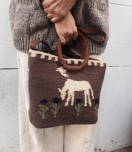 Alondra Little bag (Camel y crudo)