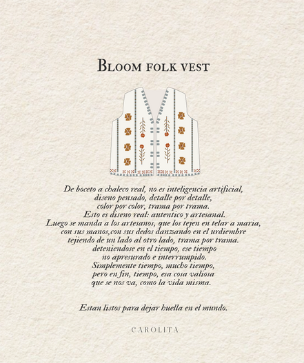 Bloom folk vest