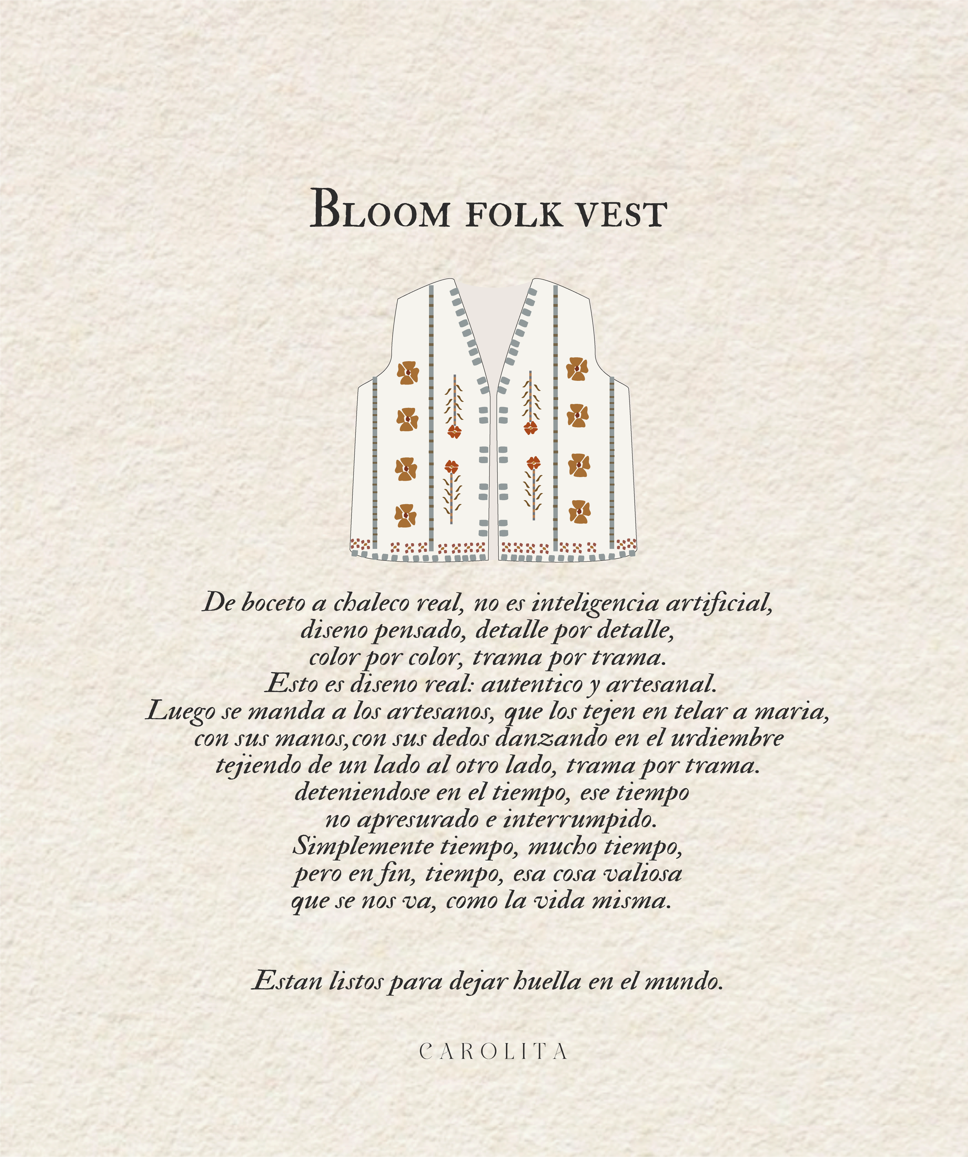 Bloom folk vest