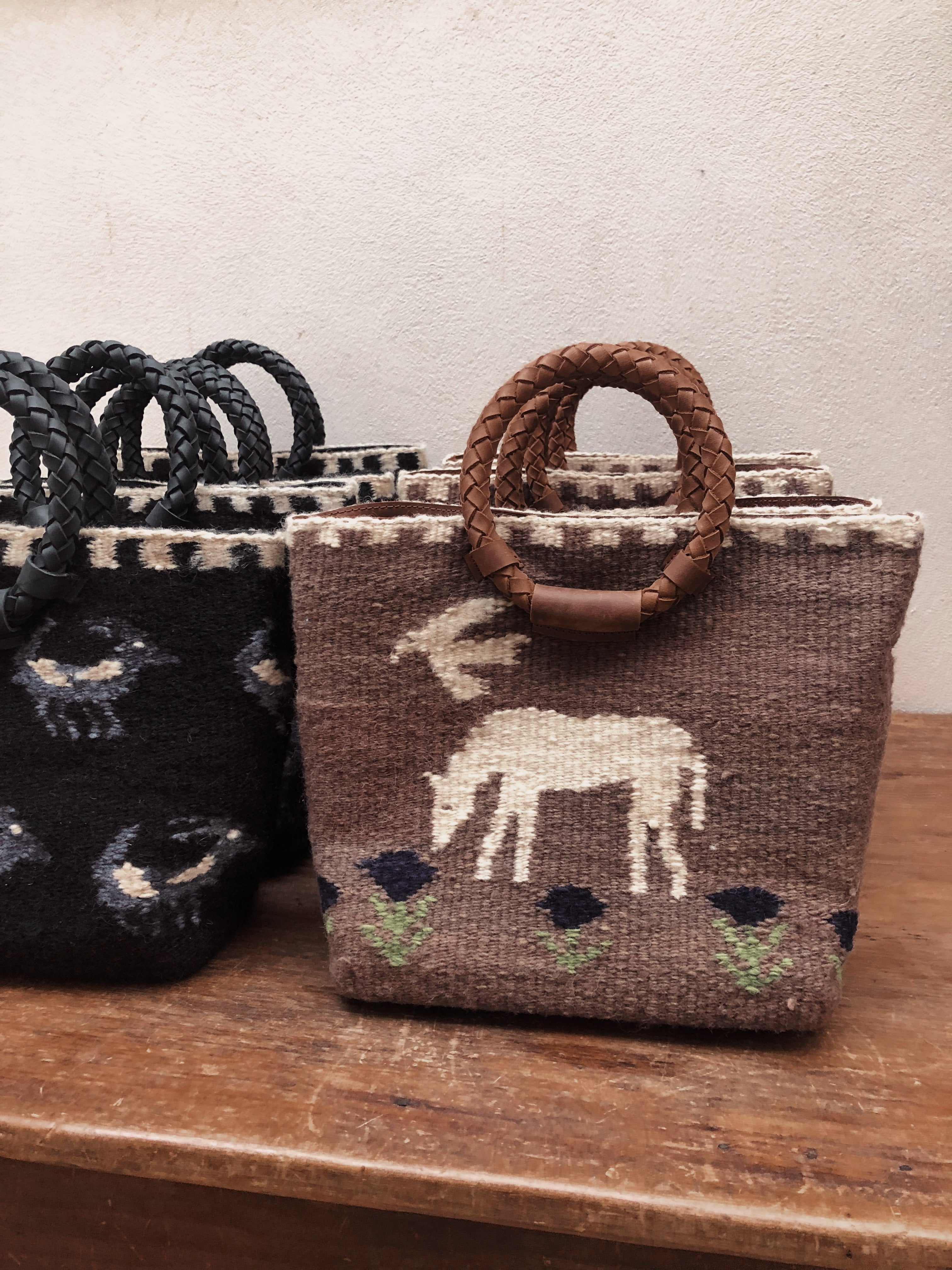 Alondra Little bag (Camel y crudo)