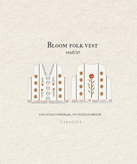 Bloom folk vest
