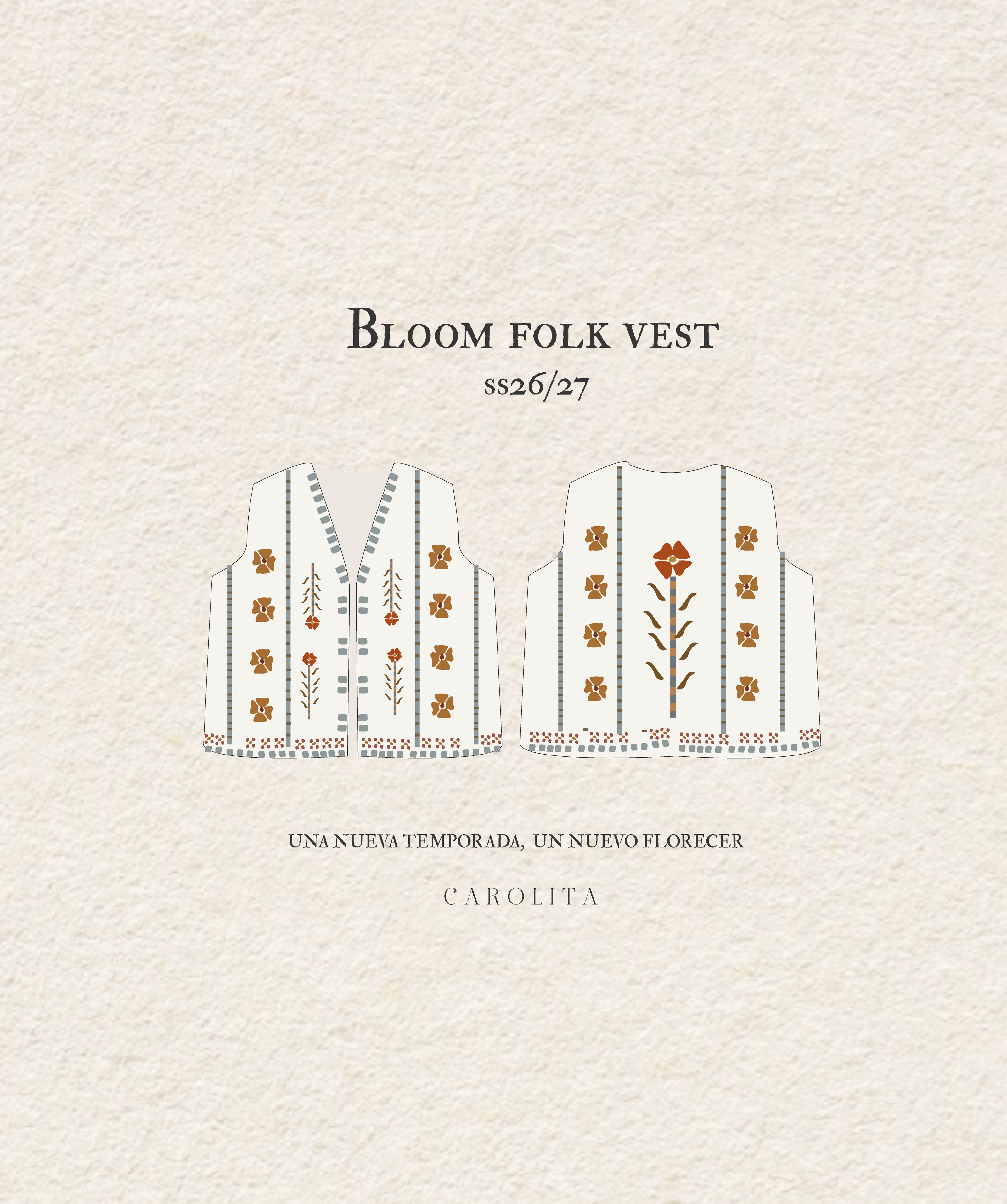 Bloom folk vest