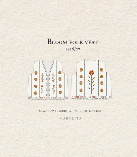Bloom folk vest