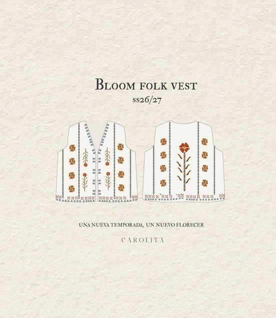 Bloom folk vest