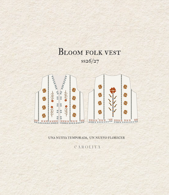Bloom folk vest