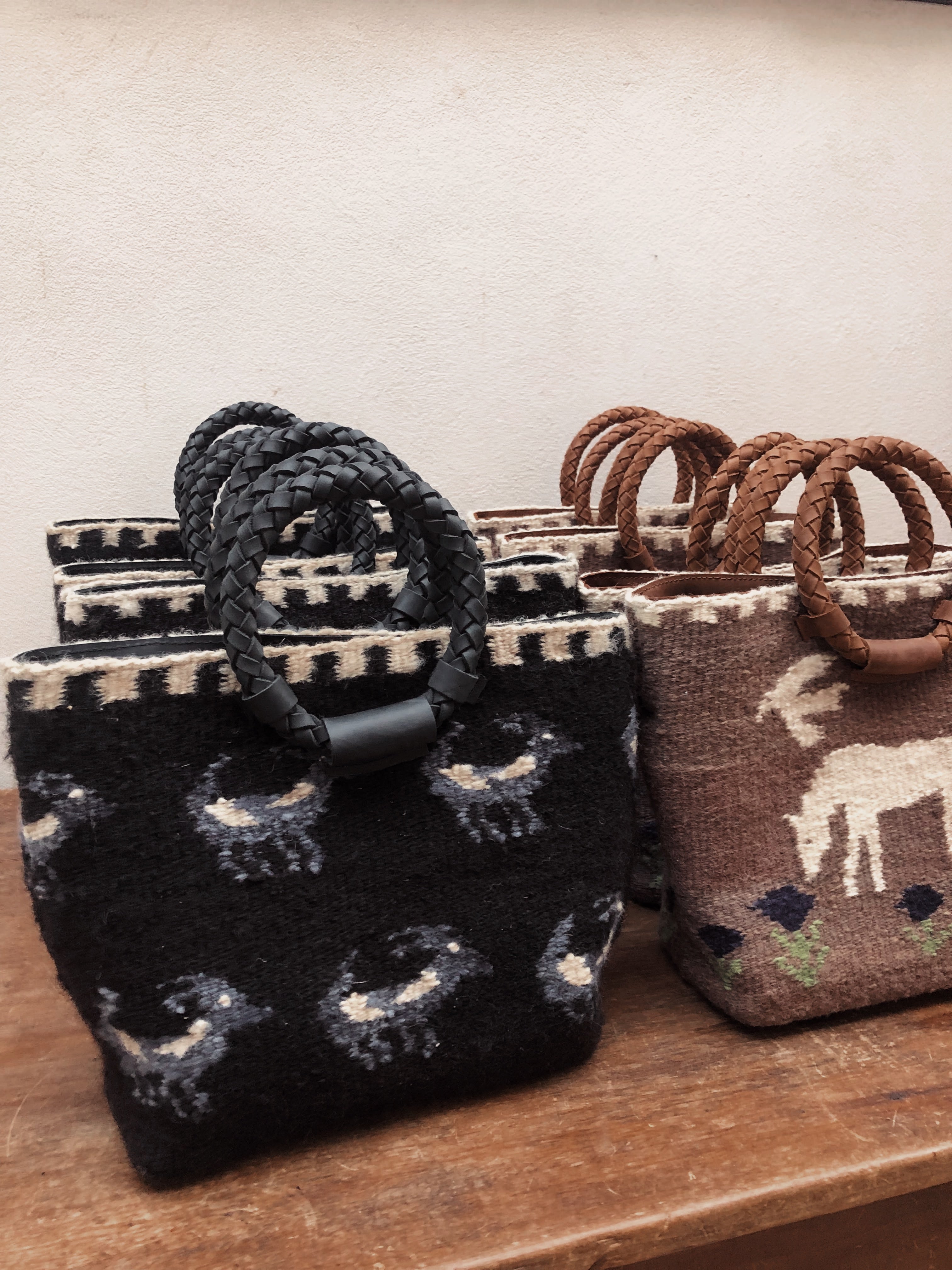 Alondra Little bag (Camel y crudo)