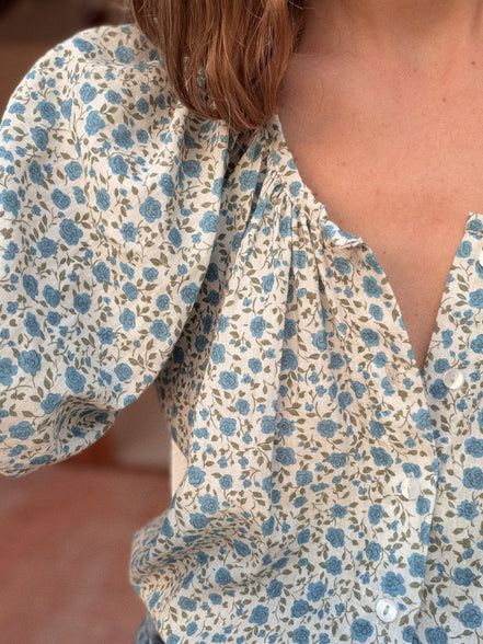 Olivia Blouse ( azul liberty)