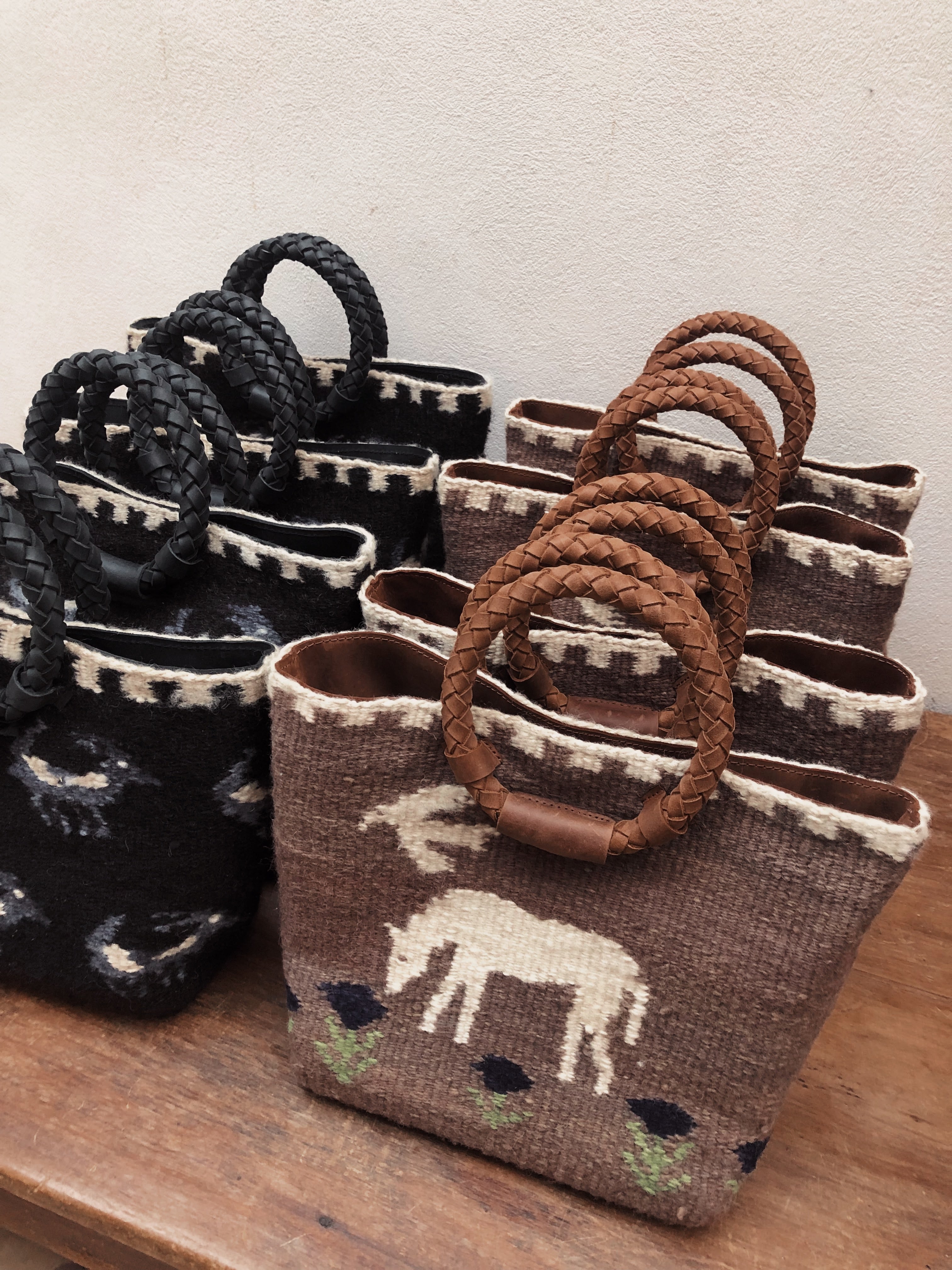Alondra Little bag (Camel y crudo)