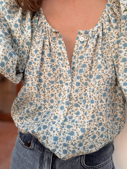 Olivia Blouse ( azul liberty)