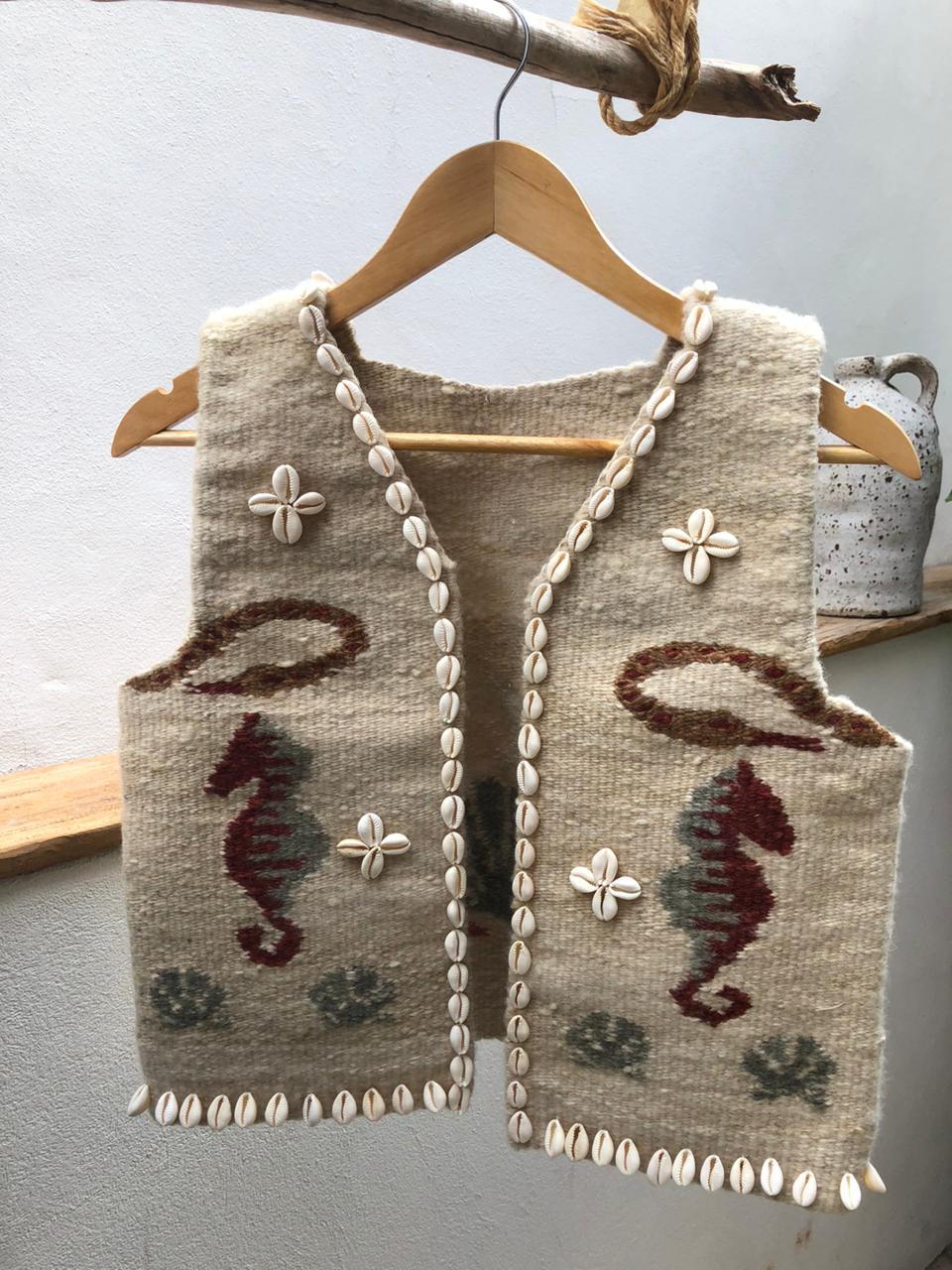 Folk Shell Vest (Verde Agua)